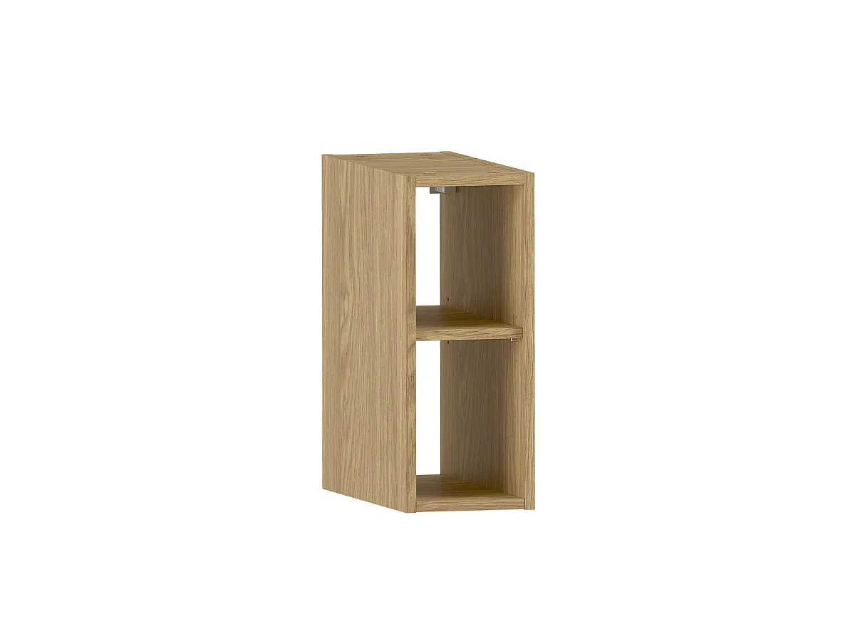 Double washbasin unit 140cm 2 niches Astrid Cashmere and wood