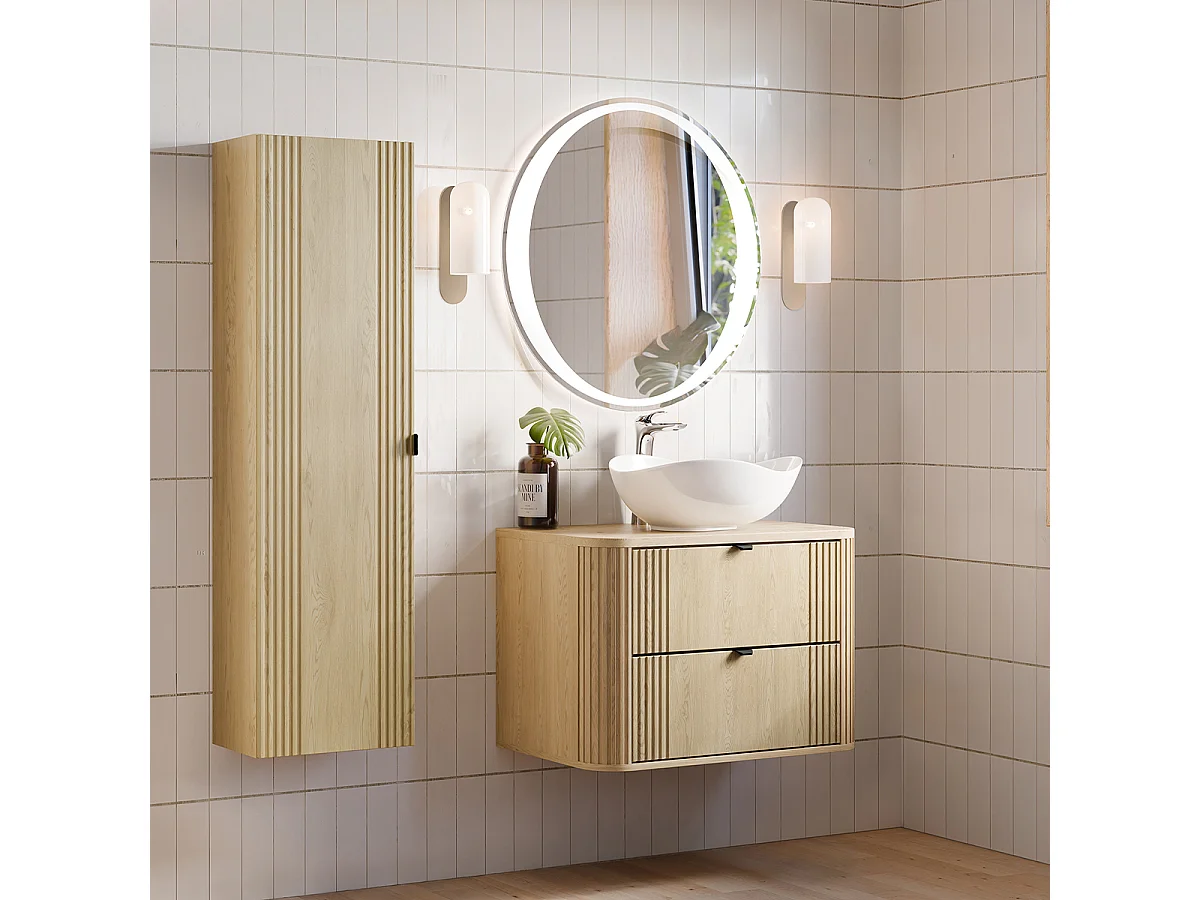 Meuble simple vasque 80cm Mila Bois
