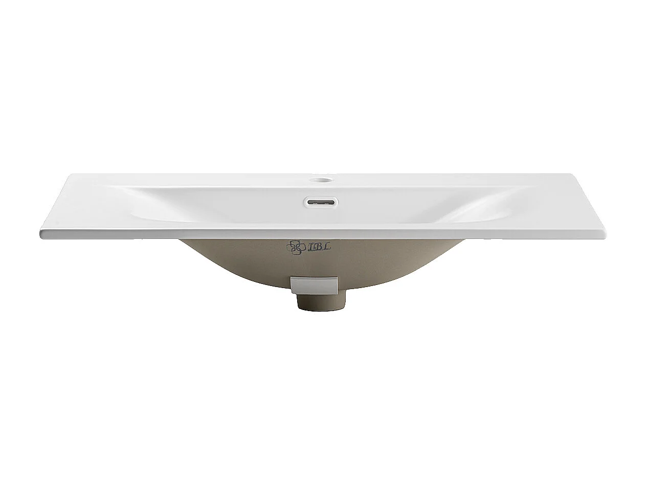 Meuble simple vasque encastrée 80cm Isaline Bois