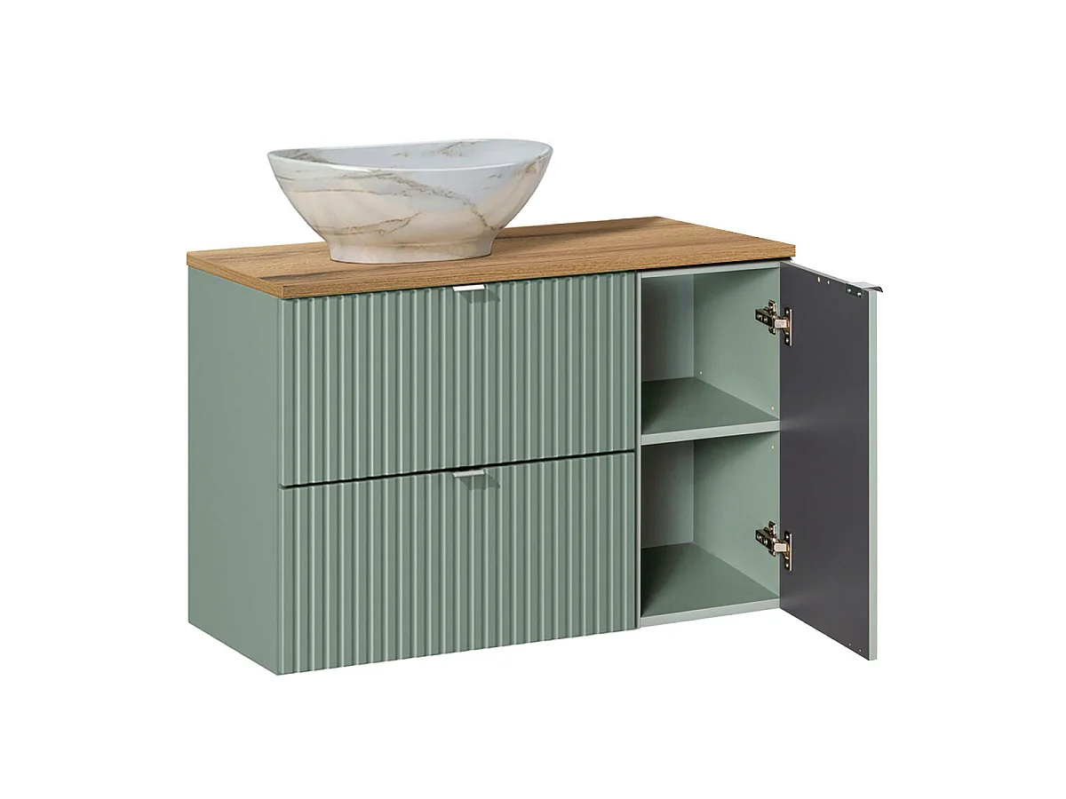 Enkelt håndvask 90 cm Jade Green