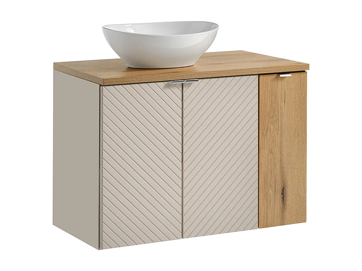 Mobile bagno con lavabo Manoa cashmere - marrone 80cm