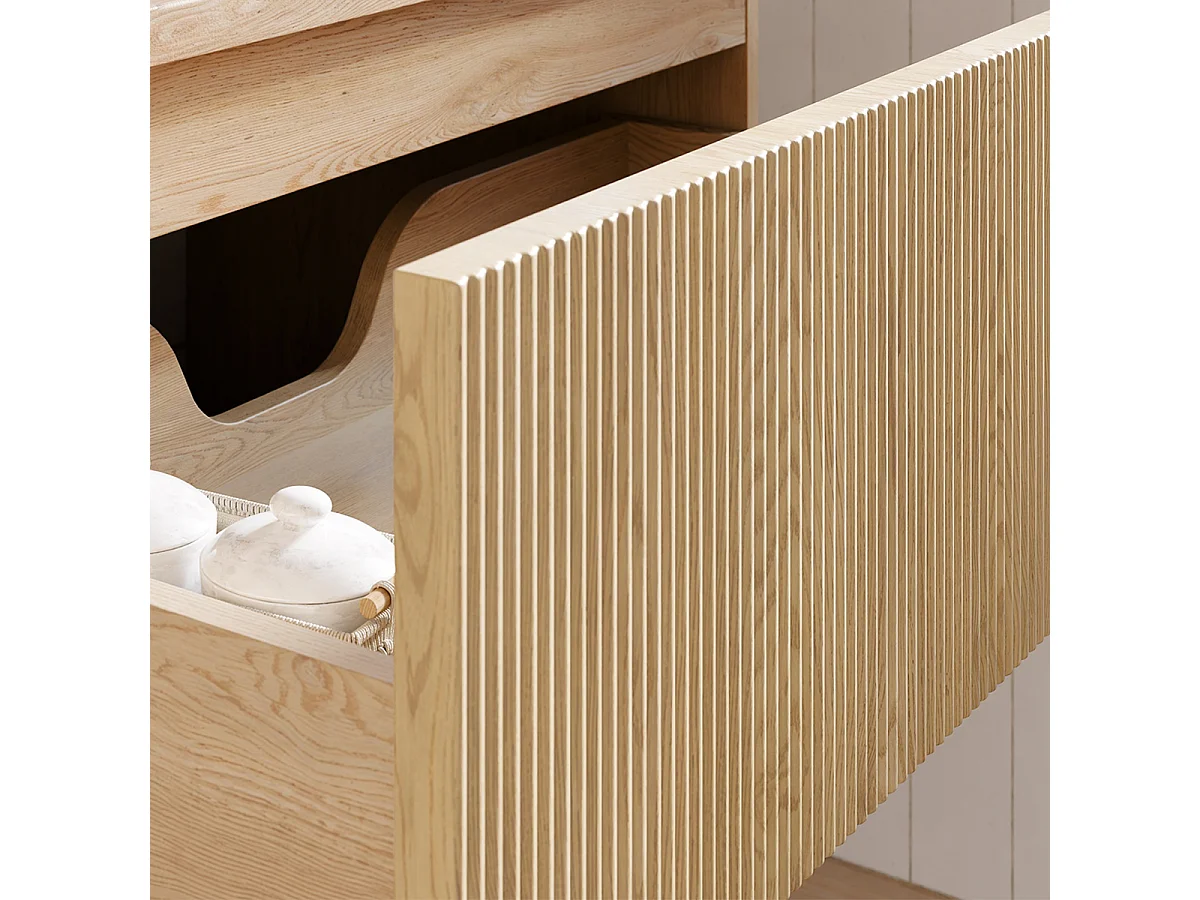 Meuble double vasque encastrée 120cm Isaline Bois