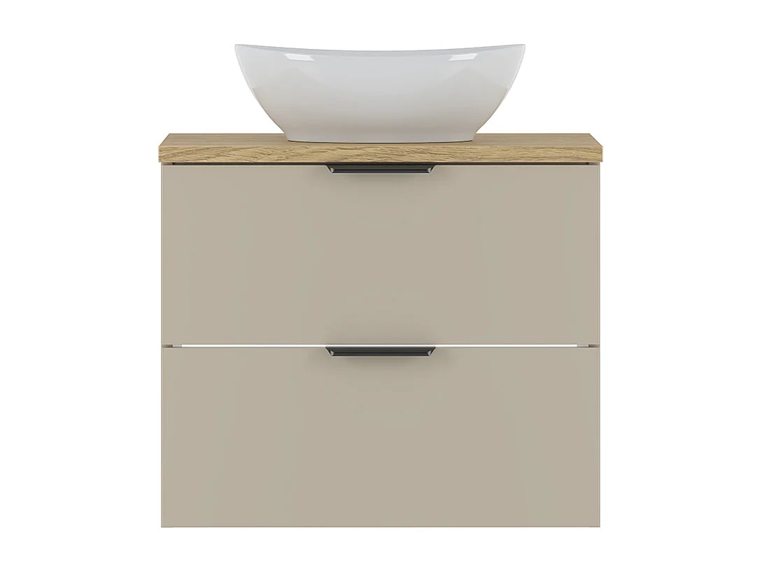 Meuble simple vasque 60cm Astrid Cachemire et bois