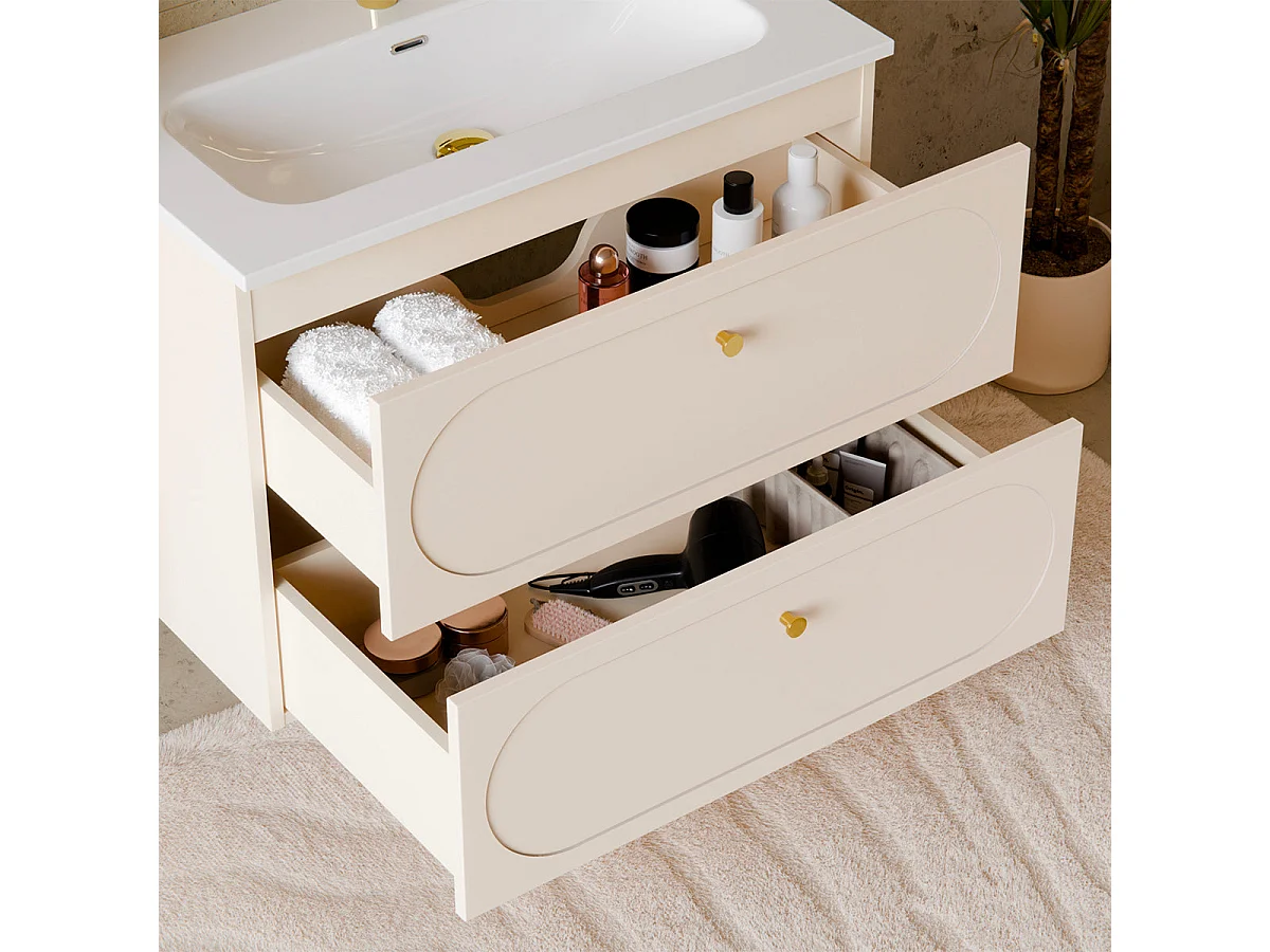 Mobile lavabo singolo 80cm Sanae Sand beige