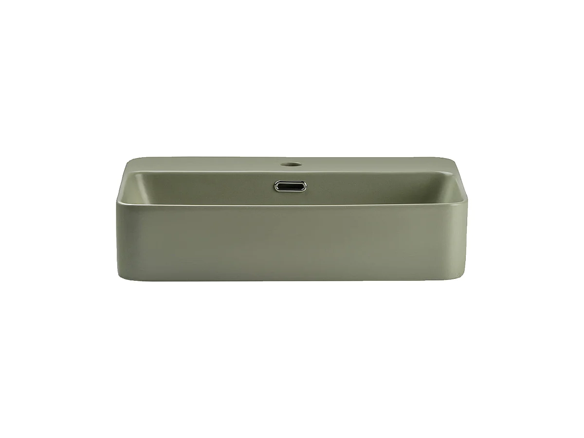Ensemble de meubles Nordic Cremona 80 cm avec plan de toilette et vasque à poser verte