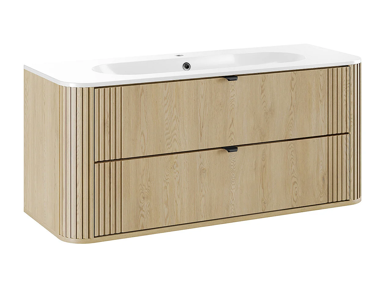 Mobile bagno con lavabo Mila rovere chiaro 120cm