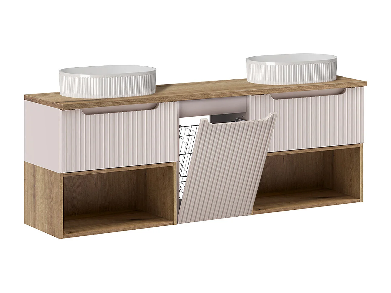 Mobile bagno doppio lavabo Riva cachemire 160cm