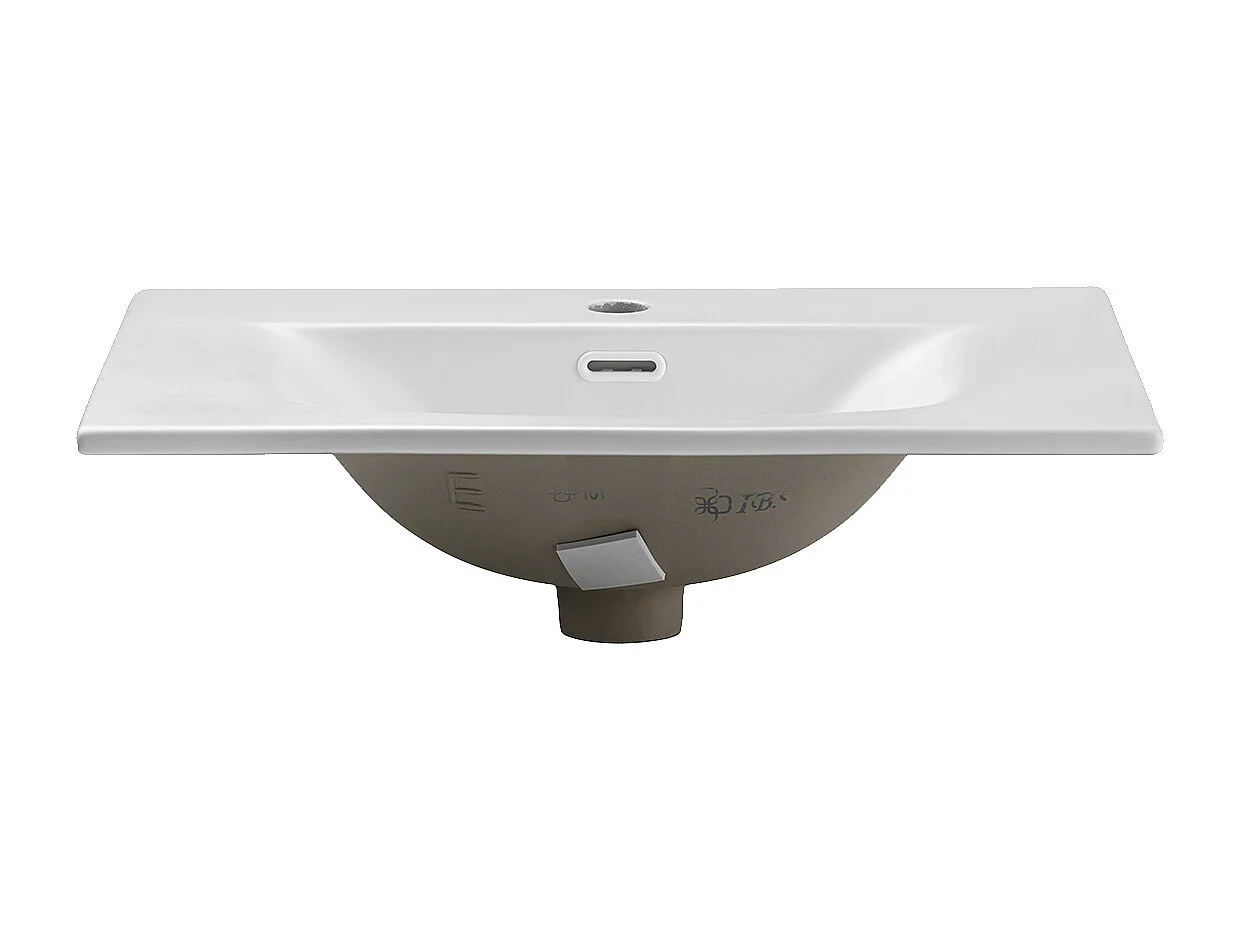 Meuble simple vasque encastrée 60cm Isaline Bois