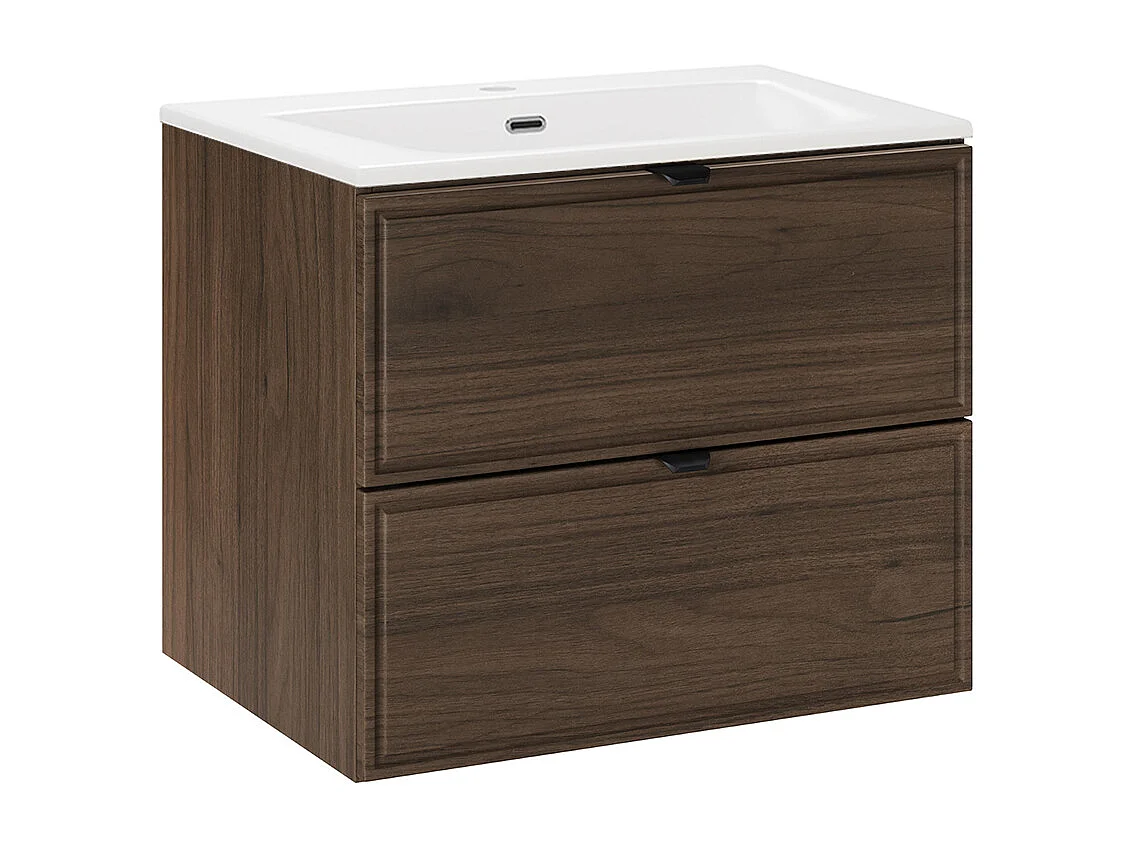 Einzelwaschtisch 60cm Elias Dunkles Holz