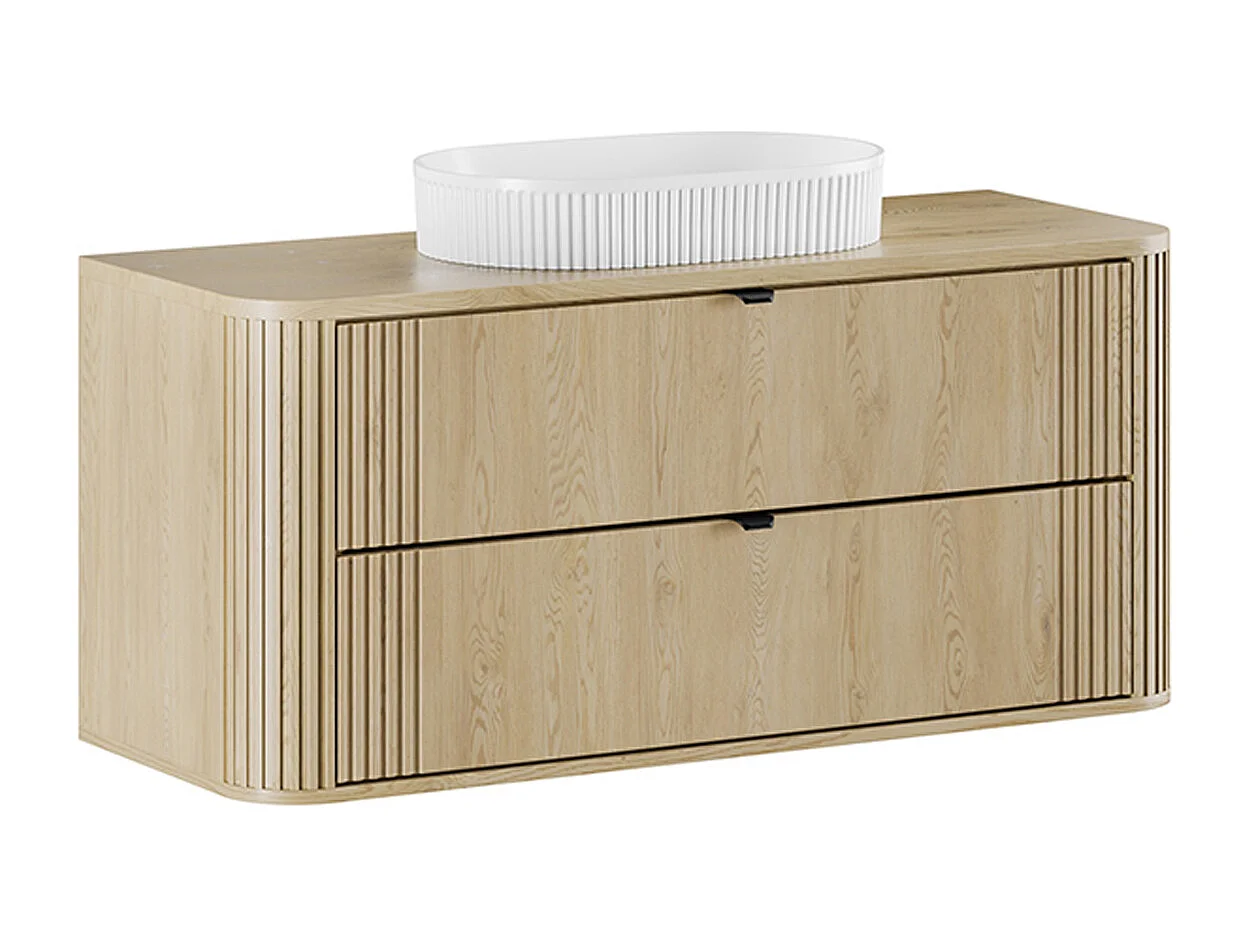 Mobile bagno con lavabo Mila rovere chiaro 120cm