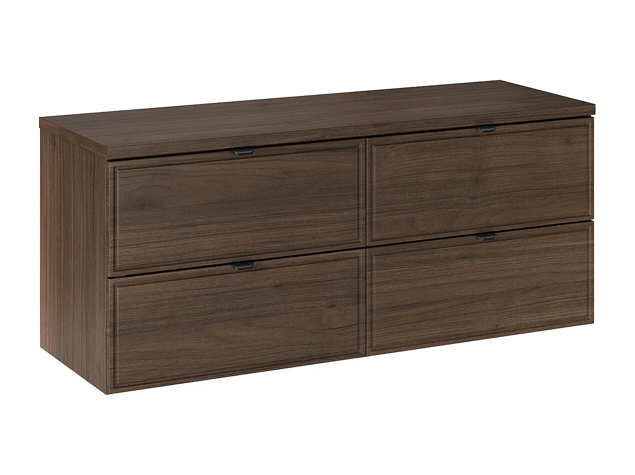 Mobile bagno doppio lavabo Elias marrone 120cm