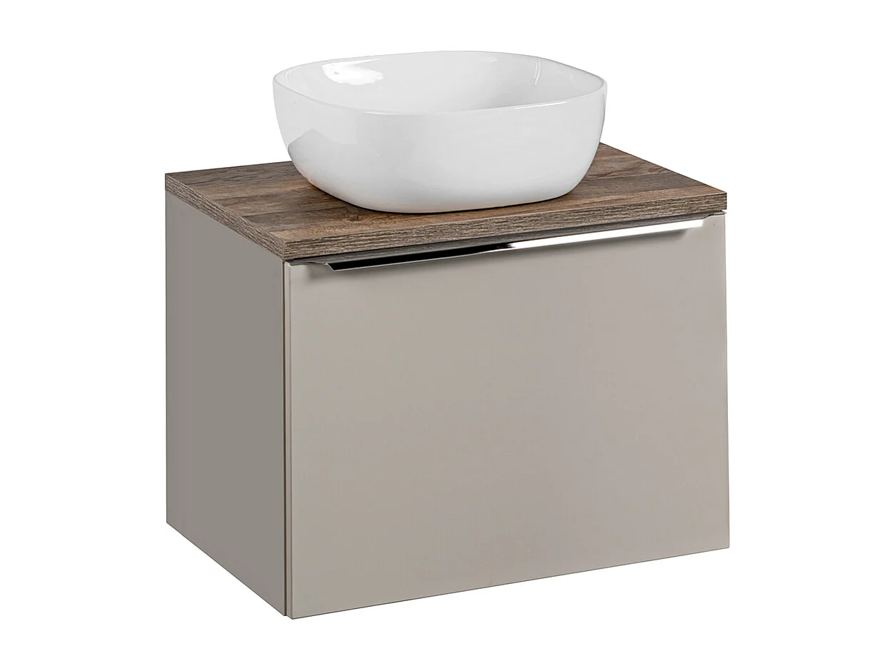 Meuble simple vasque 60cm Éros Taupe