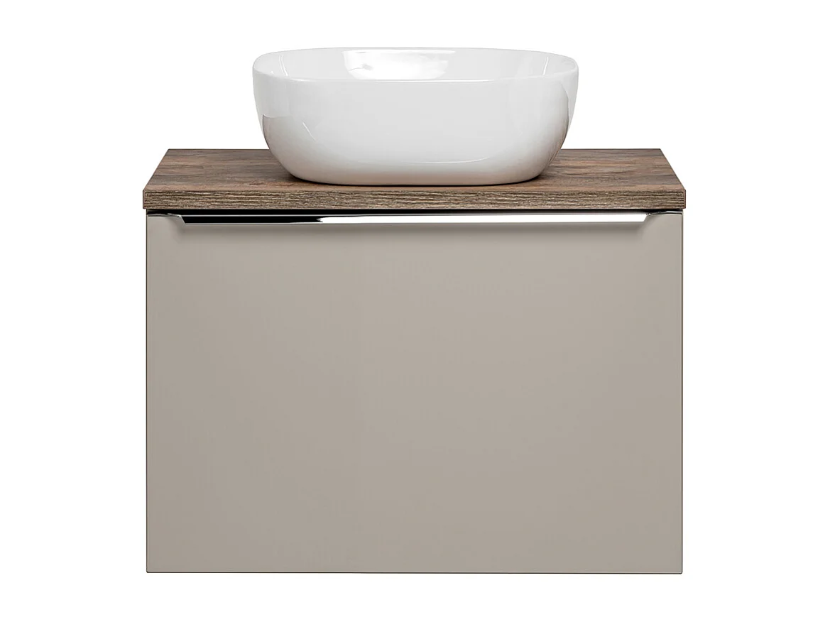 Meuble simple vasque 60cm Éros Taupe