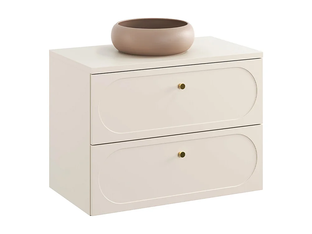 Meuble simple vasque 80cm Sanae Beige sable