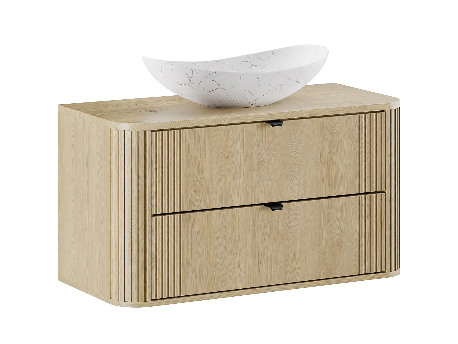 Set Ovalia Cremona 100cm con piano e lavabo Lena