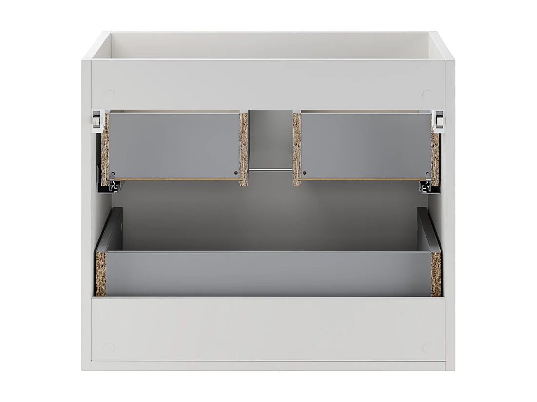 Oria 120 cm mat hvid dobbelt håndvask
