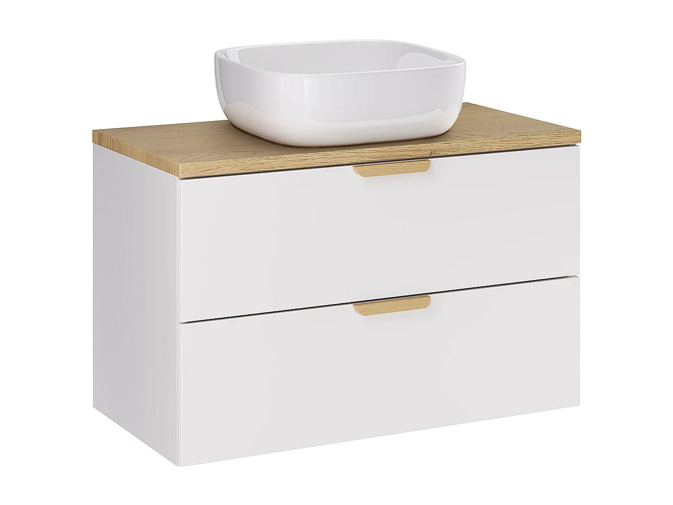 Einzelwaschtisch 80cm Oria Weiß matt