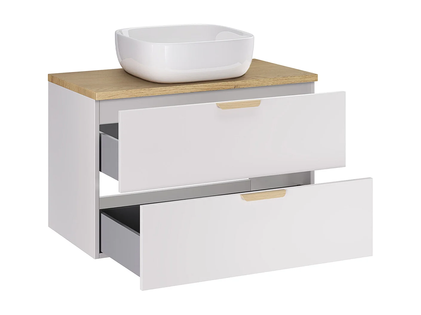 Einzelwaschtisch 80cm Oria Weiß matt