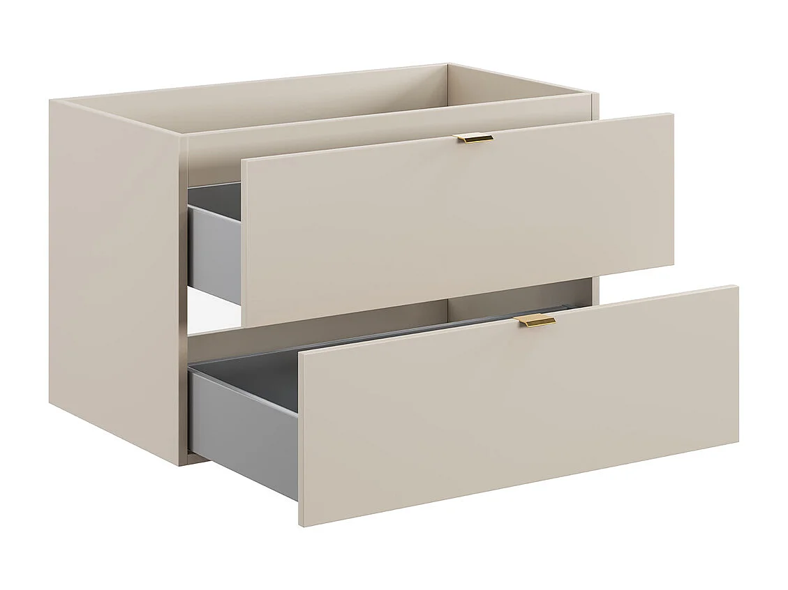 Meuble simple vasque 80cm Azel Cachemire et Bois