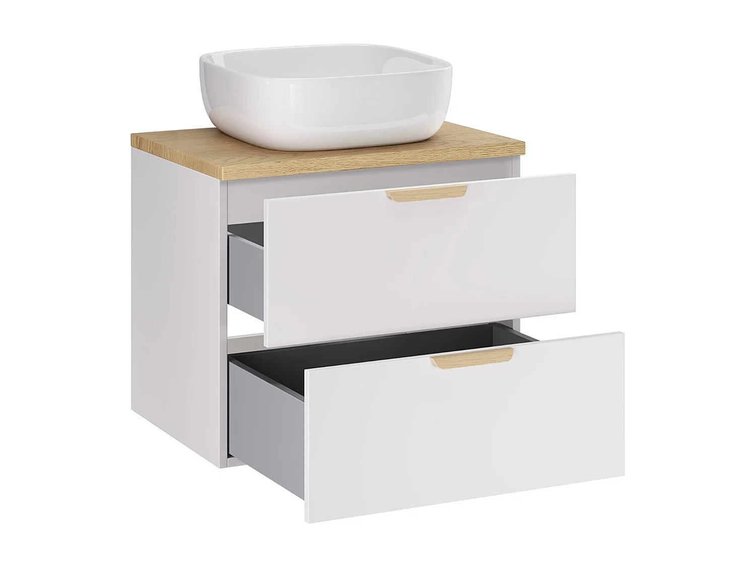 Einzelwaschtisch 60cm Oria Weiß matt