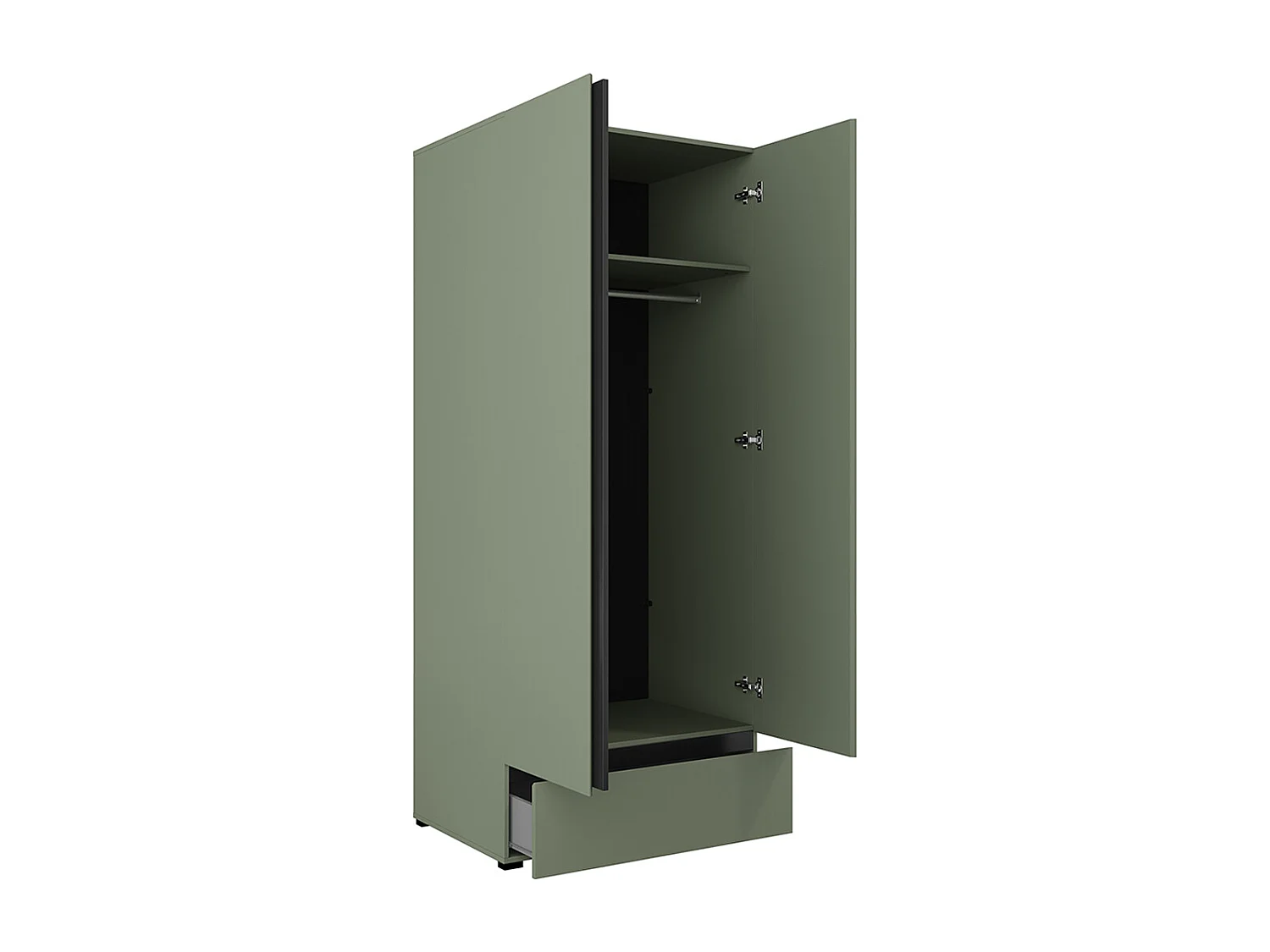 Schrank 2 Türen 1 Schublade Lilia Grün