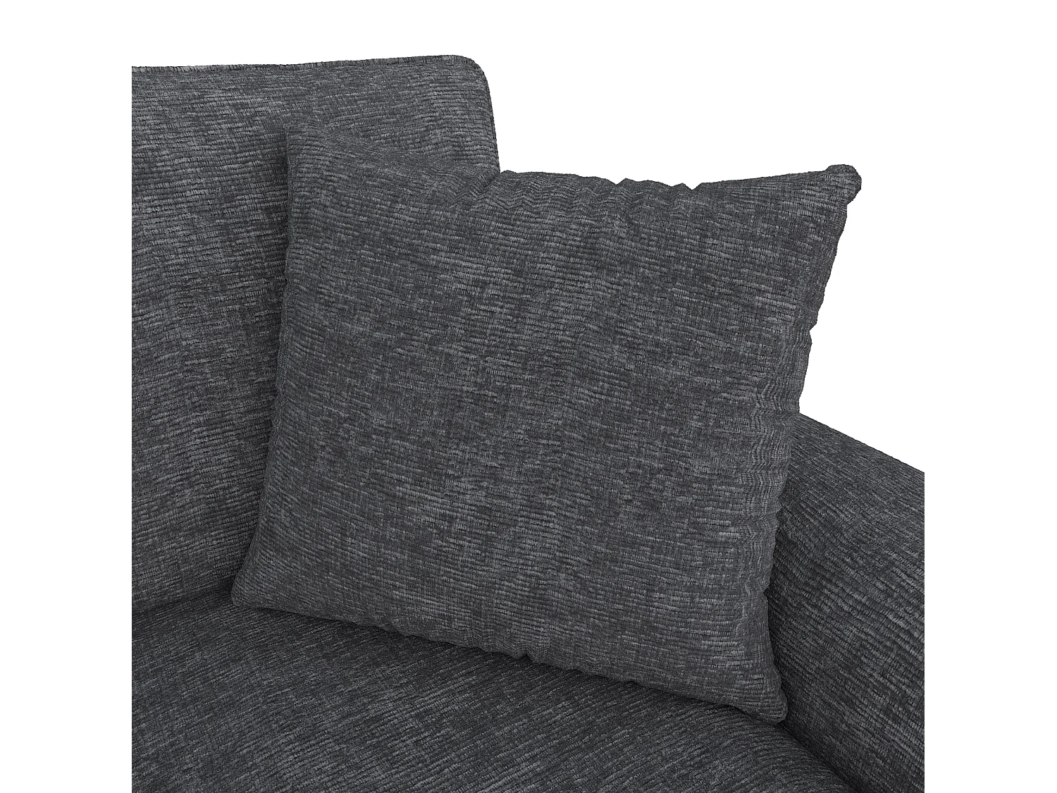 Canapé d'angle moderne en chenille beige - avec espace de rangement - dossier rabattable - avec porte-gobelet - Gris