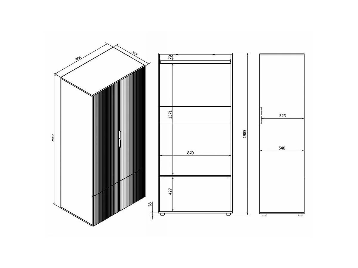 Armoire 4 portes Soly Bois