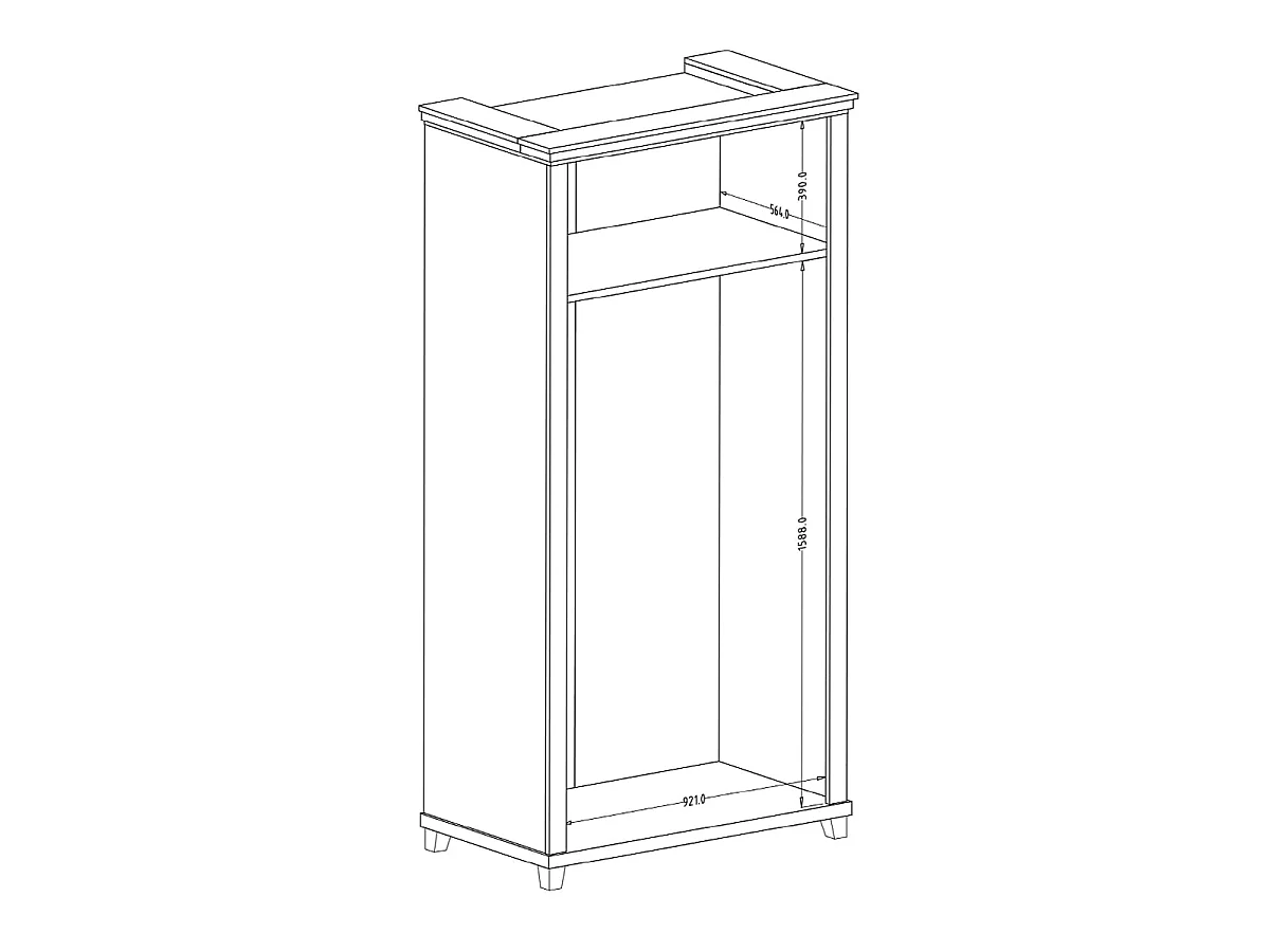 Armoire 2 portes Martin Vert et Bois