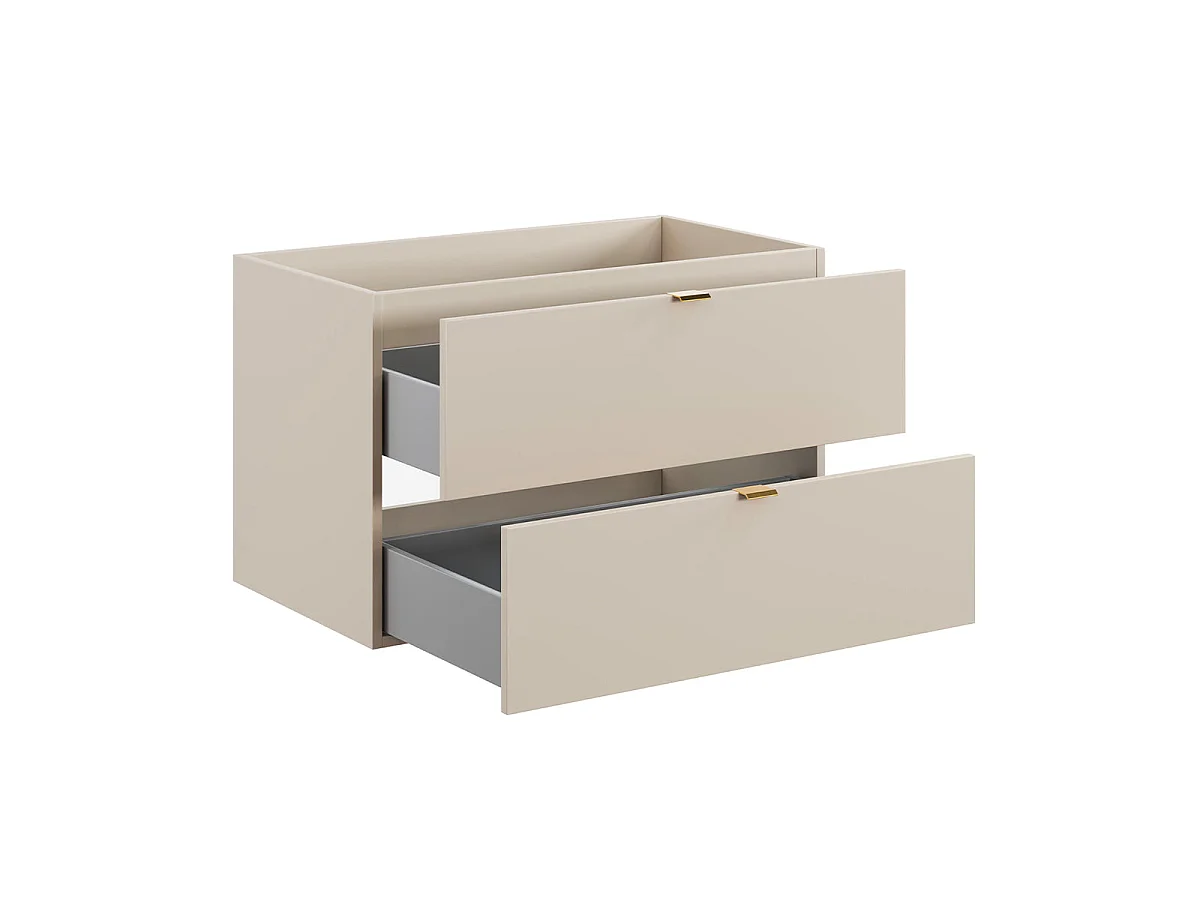Waschtischunterschrank 80cm Waschtisch Azel Kaschmir und Holz