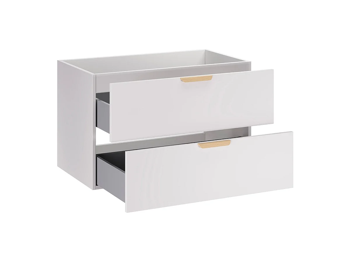 Meuble sous-vasque 80cm Oria Blanc mat