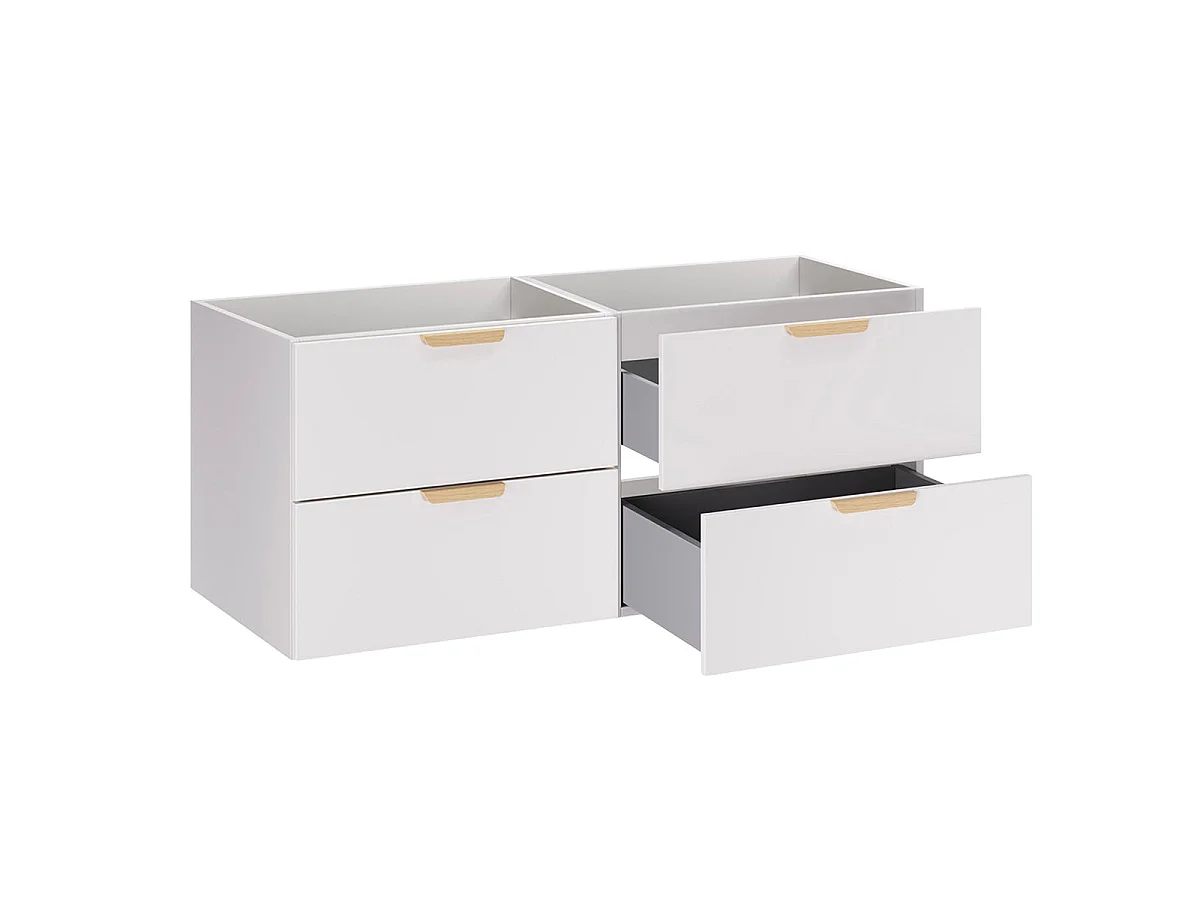 Meuble sous-vasque 120cm Oria Blanc mat