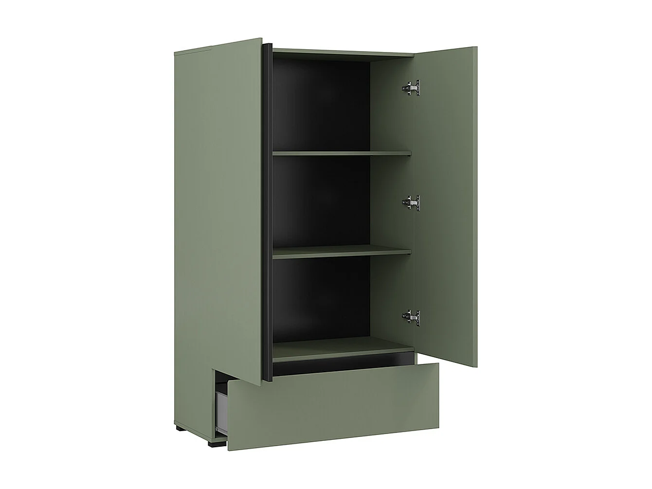 Kleiner Schrank 2 Türen 1 Schublade Lilia Grün