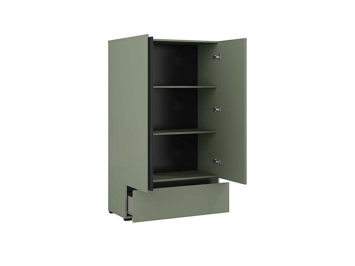 Petite armoire 2 portes 1 tiroir Lilia Vert