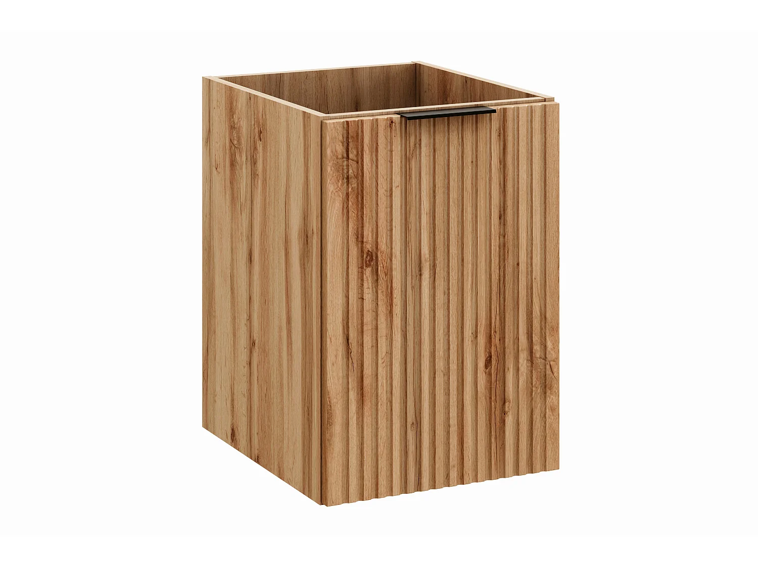 Underskab 120cm 2 nicher vasketøjskurv Adriel Træ og Sort