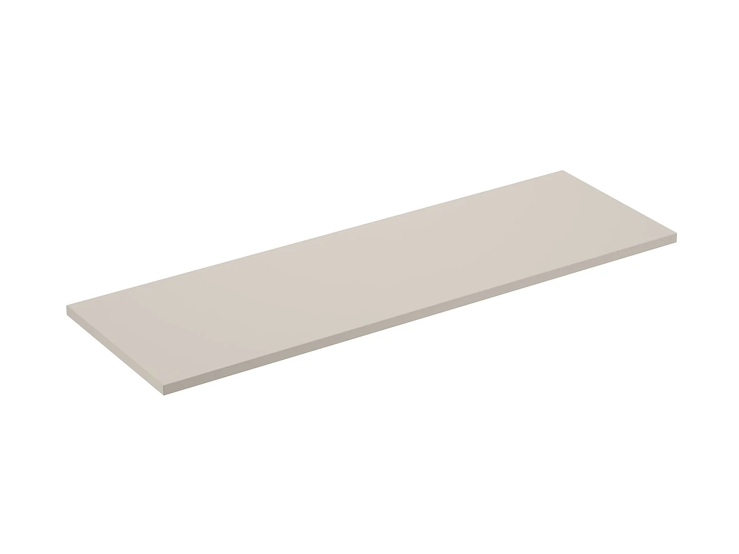 Set di mobili bagno Adel Cashmere 140 cm con frontali fresati e piano per lavabo color cashmere