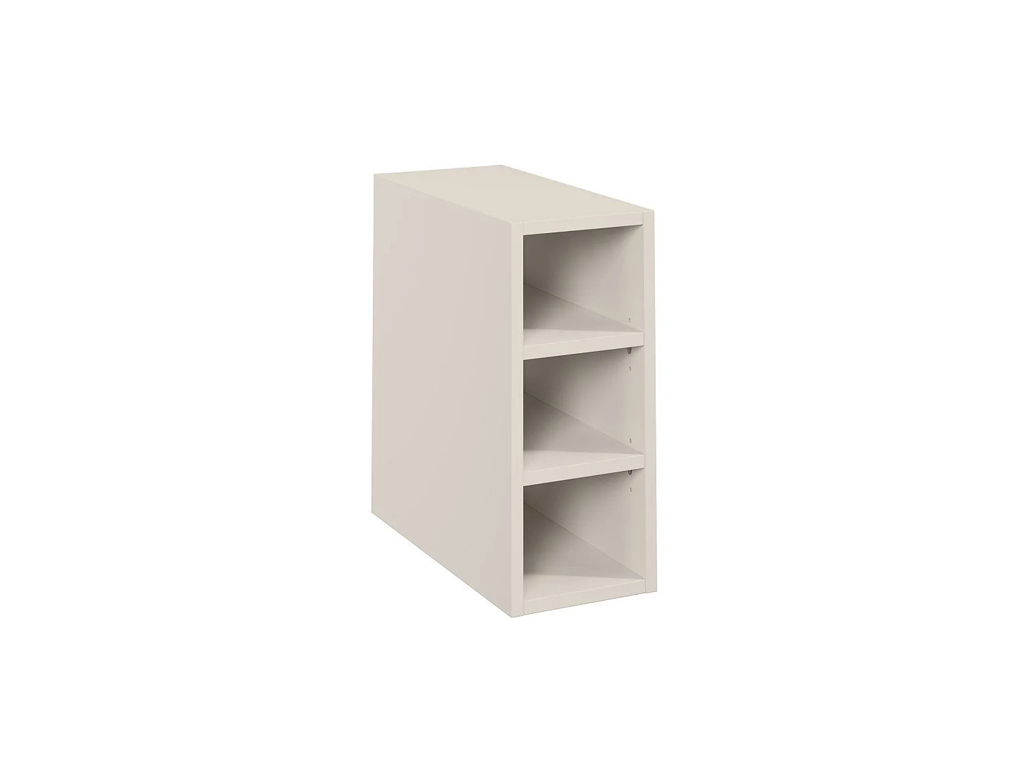 Set di mobili bagno Adel Cashmere 140 cm con frontali fresati e piano per lavabo color cashmere