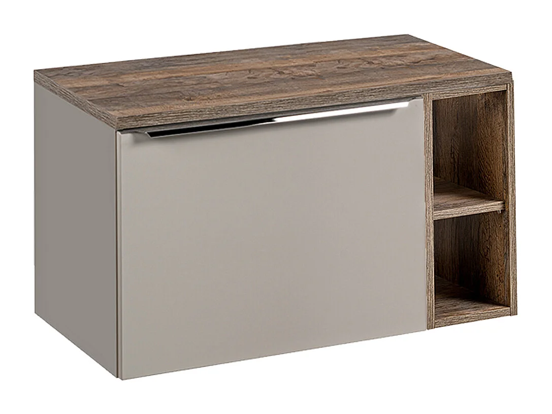 Meuble sous-vasque 80cm 2 niches Éros Taupe