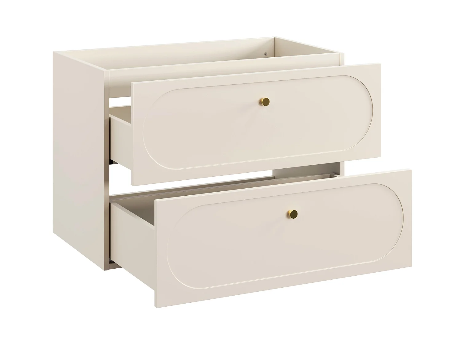 Meuble sous vasque Donna Sand 80 cm 2 tiroirs