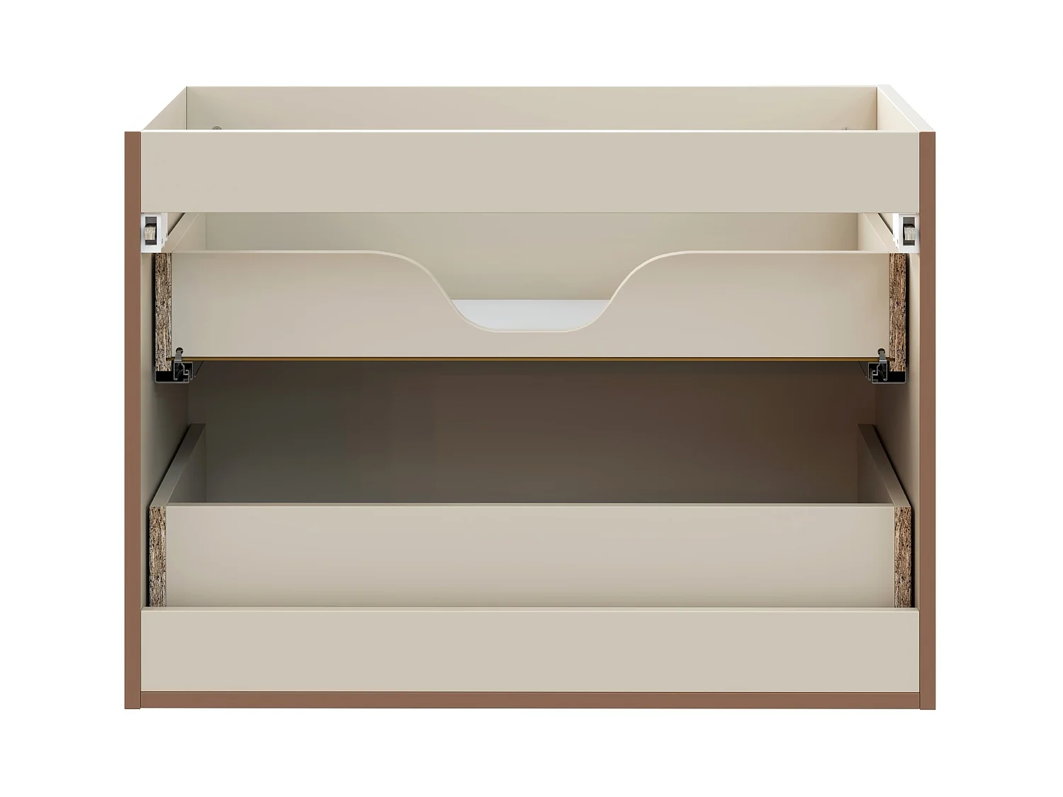 Meuble sous vasque Donna Sand 80 cm 2 tiroirs