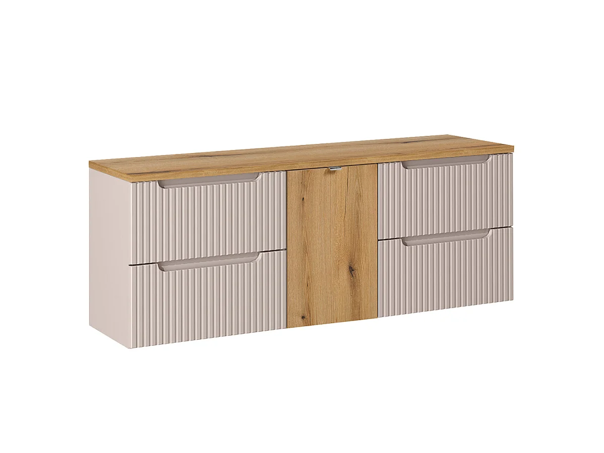 Mobile sottolavabo 160cm cesto portabiancheria Riva Cachemire e Legno