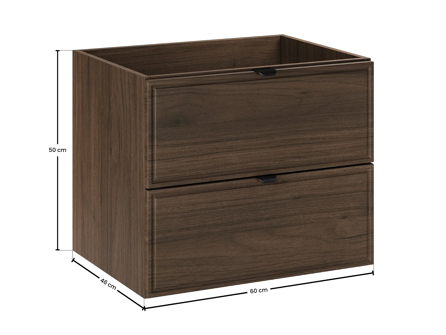 Vanity unit 60cm Elias Dark wood