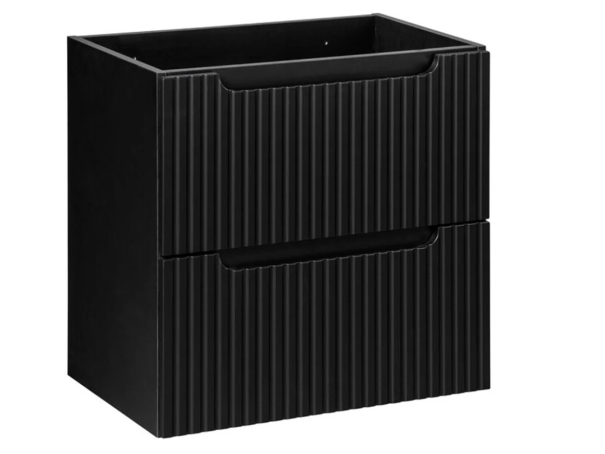 Mueble de baño suspendido NOVA de 80 cm: 2 cajones, estante y encimera.-