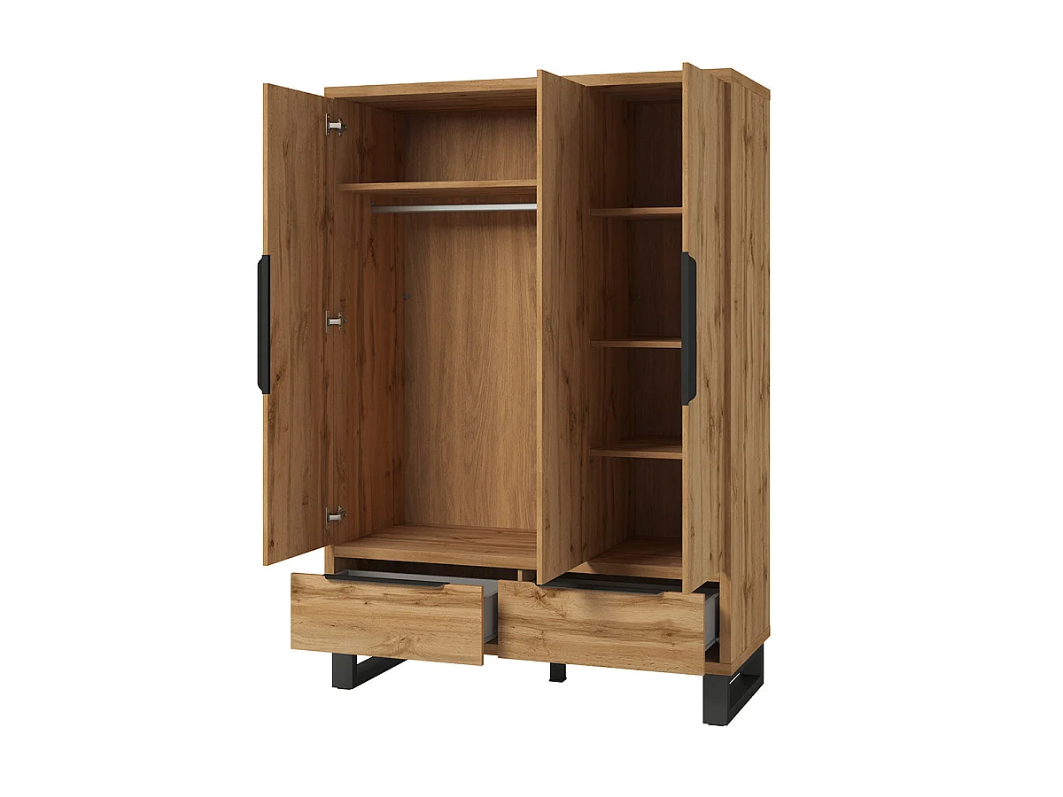 Armadio 3 ante 2 cassetti Eden marrone 210,3cm