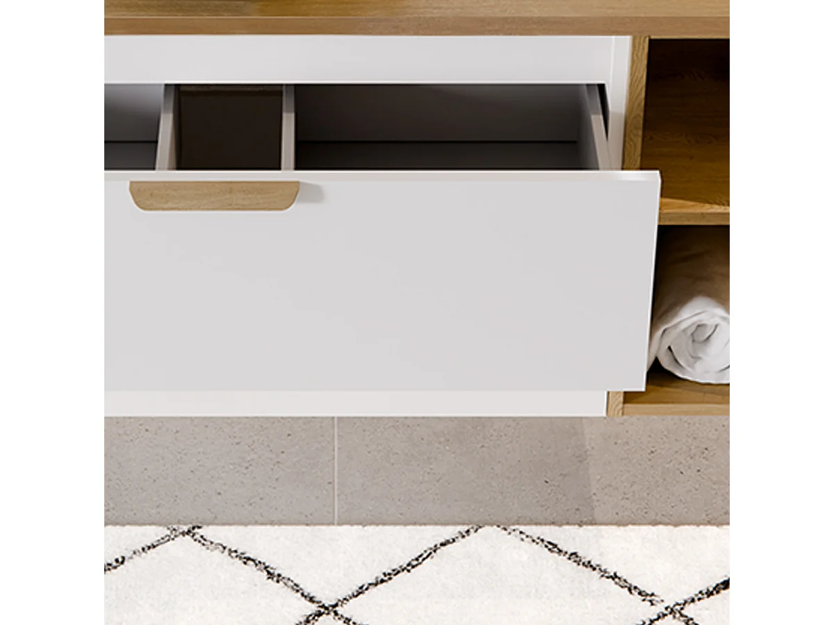 Oria 2 nicher 80 cm vaskeskab Mat hvid