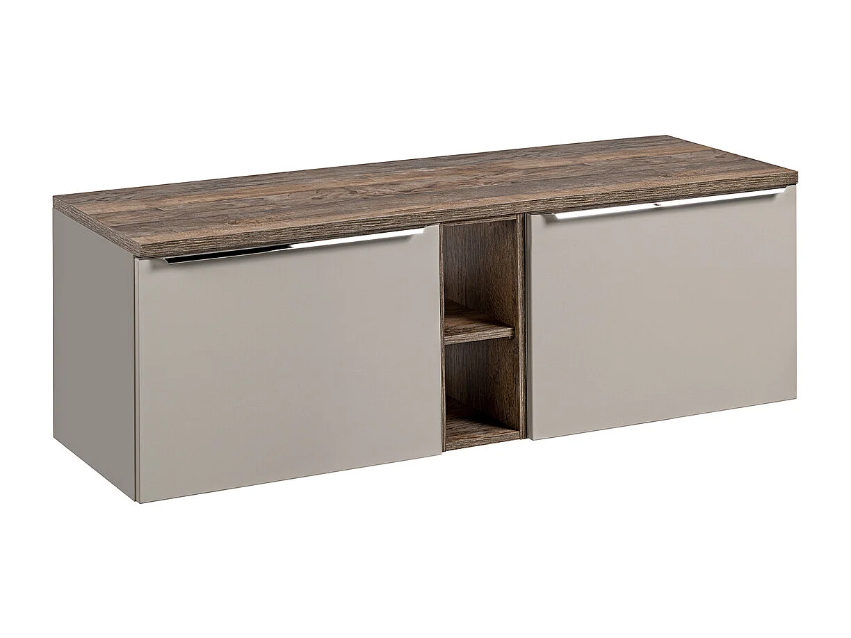 Meuble sous-vasque 140cm 2 niches Éros Taupe