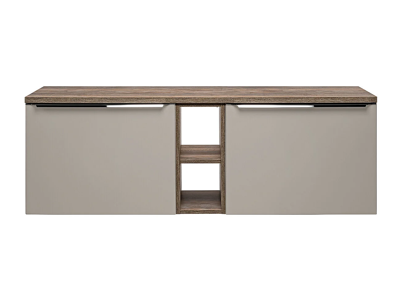 Meuble sous-vasque 140cm 2 niches Éros Taupe