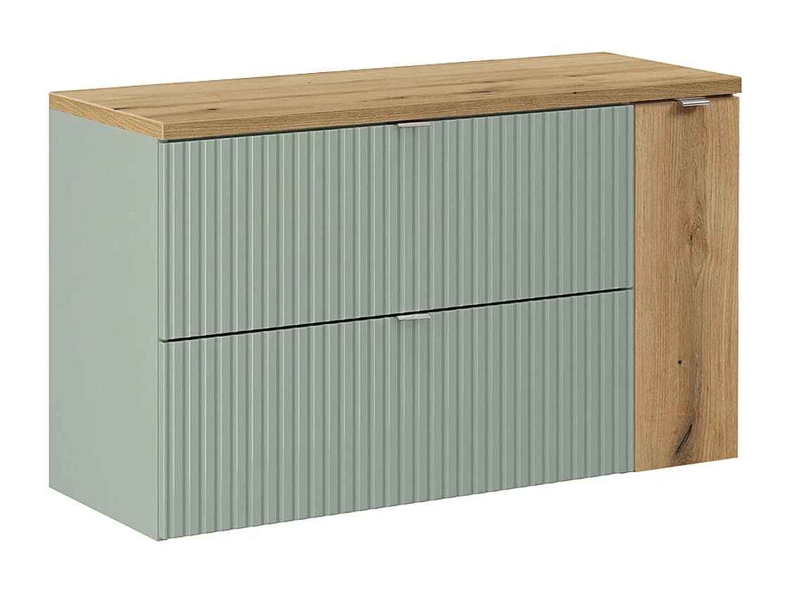 Meuble sous-vasque 100cm Jade Vert et Bois