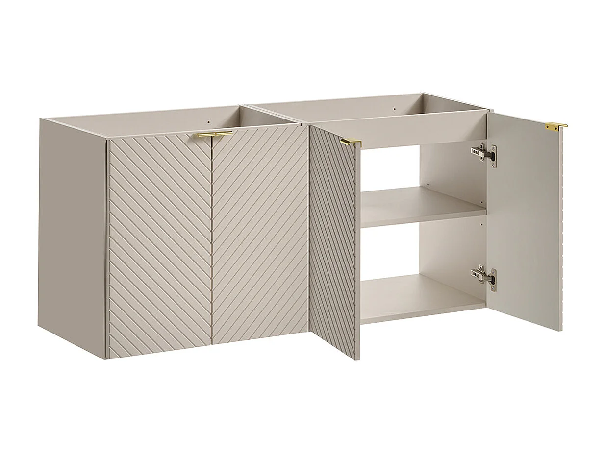 Meuble sous-vasque 120cm 4 portes Manoa Cachemire