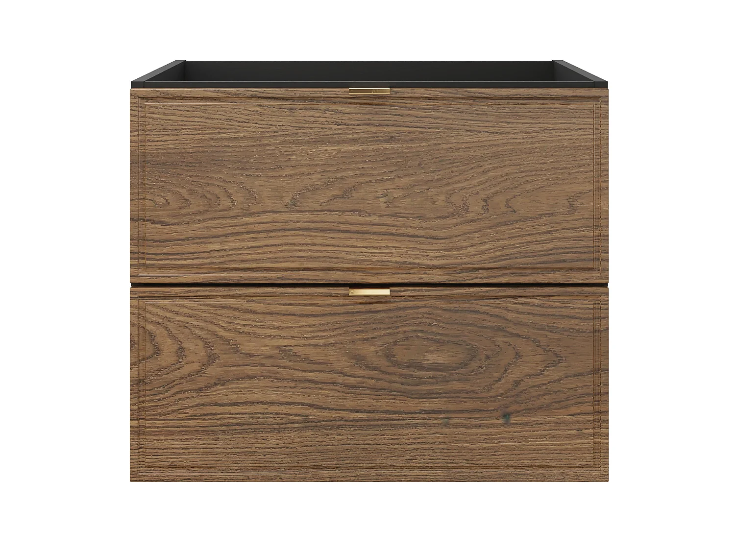 Elena 60cm wood and black vanity unit