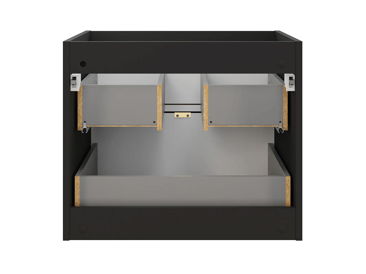 Elena 60cm wood and black vanity unit